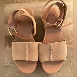 UGG Suede Platform Sandals